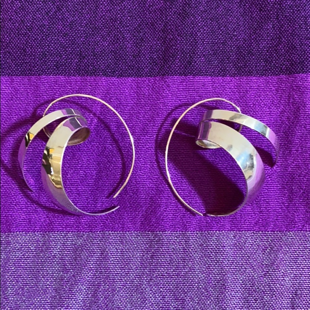 Sterling Threader Statement Earrings - image 4